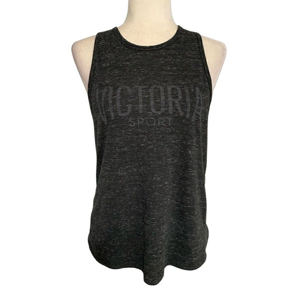 Victorias Secret Sport Womens Heather Black Tank Top Small